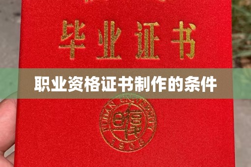 巴楚职业资格证书制作的条件