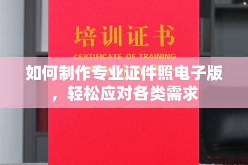 巴楚如何制作专业证件照电子版，轻松应对各类需求
