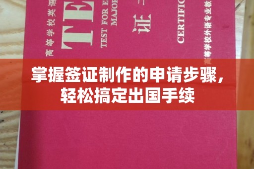 巴楚掌握签证制作的申请步骤，轻松搞定出国手续