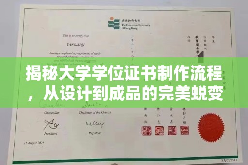 巴楚揭秘大学学位证书制作流程，从设计到成品的完美蜕变