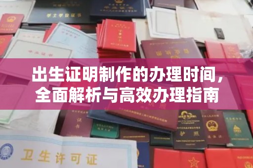 巴楚出生证明制作的办理时间，全面解析与高效办理指南