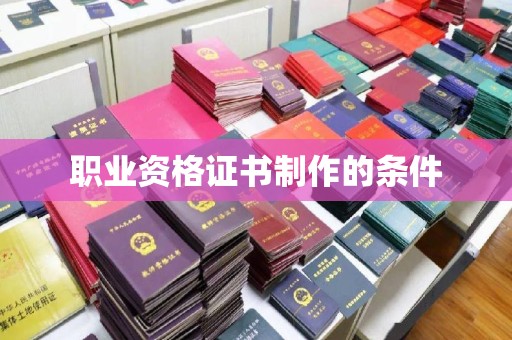 巴楚职业资格证书制作的条件