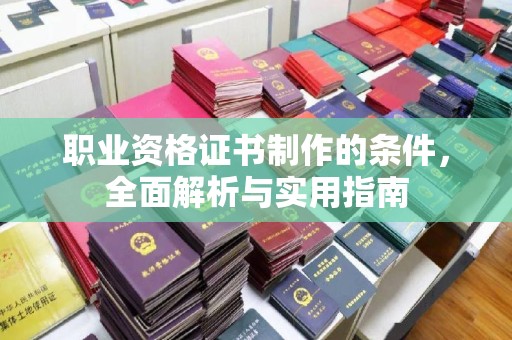 巴楚职业资格证书制作的条件，全面解析与实用指南