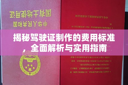 巴楚揭秘驾驶证制作的费用标准，全面解析与实用指南