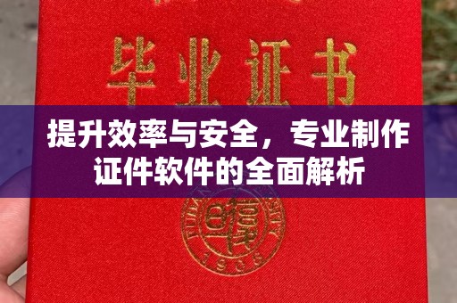 巴楚提升效率与安全，专业制作证件软件的全面解析