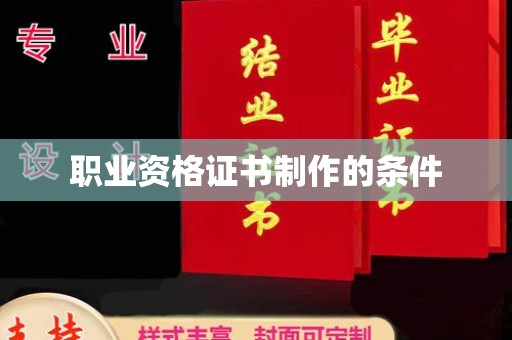 巴楚职业资格证书制作的条件