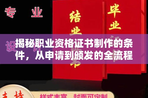巴楚揭秘职业资格证书制作的条件，从申请到颁发的全流程解析